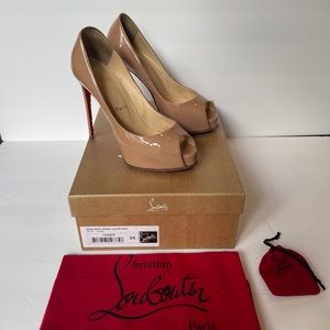 Christian Louboutin Very Prive 120 platform pumps nude 35 $895